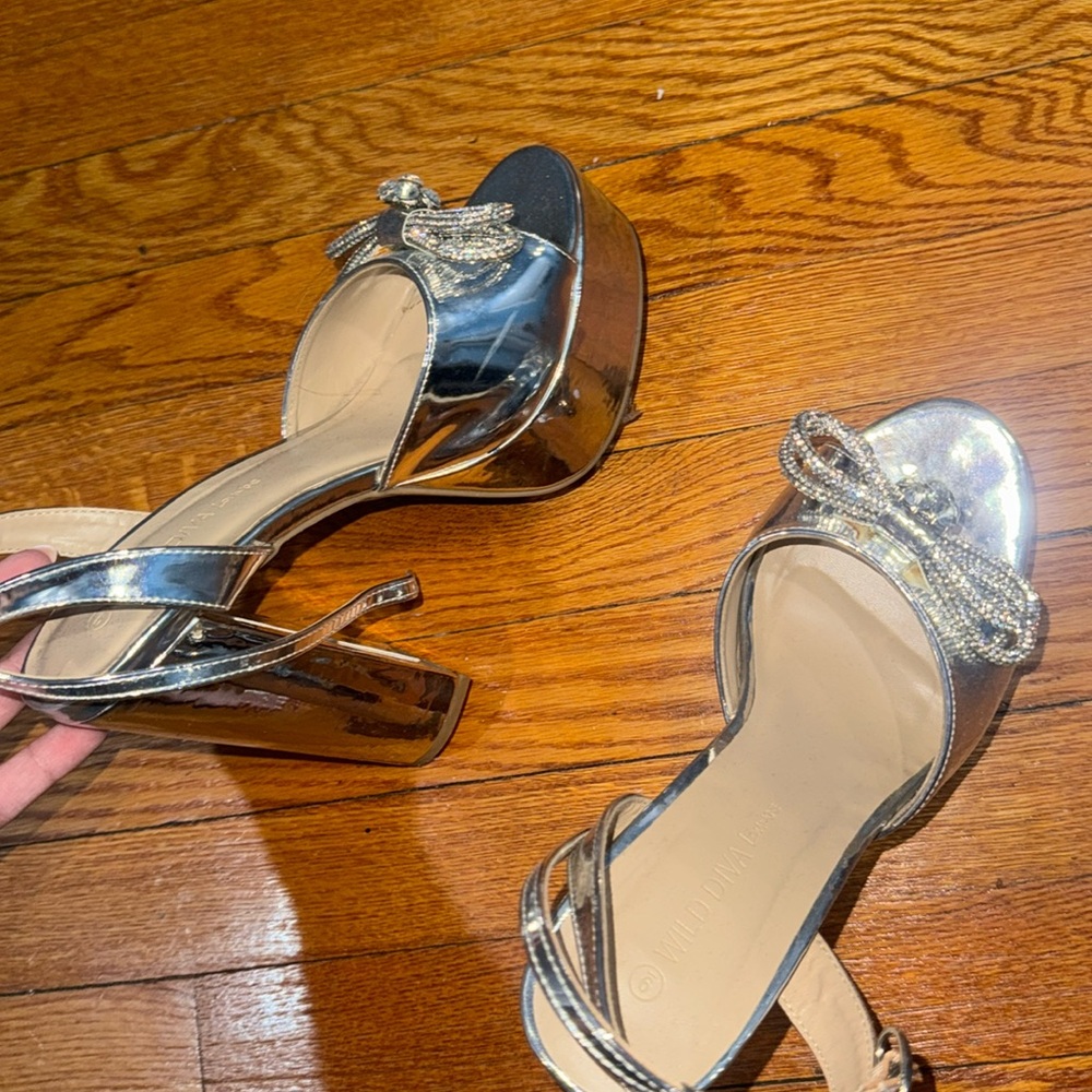 Silver heels